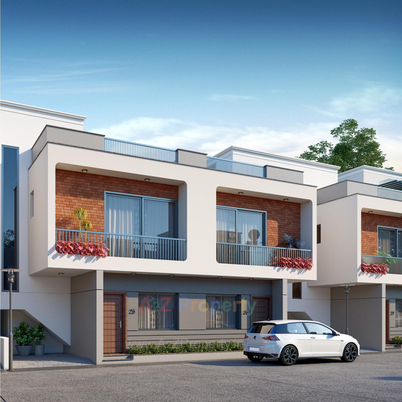 3D Elevation of real estate project Isha Bungalows located at Bill, Vadodara, Gujarat