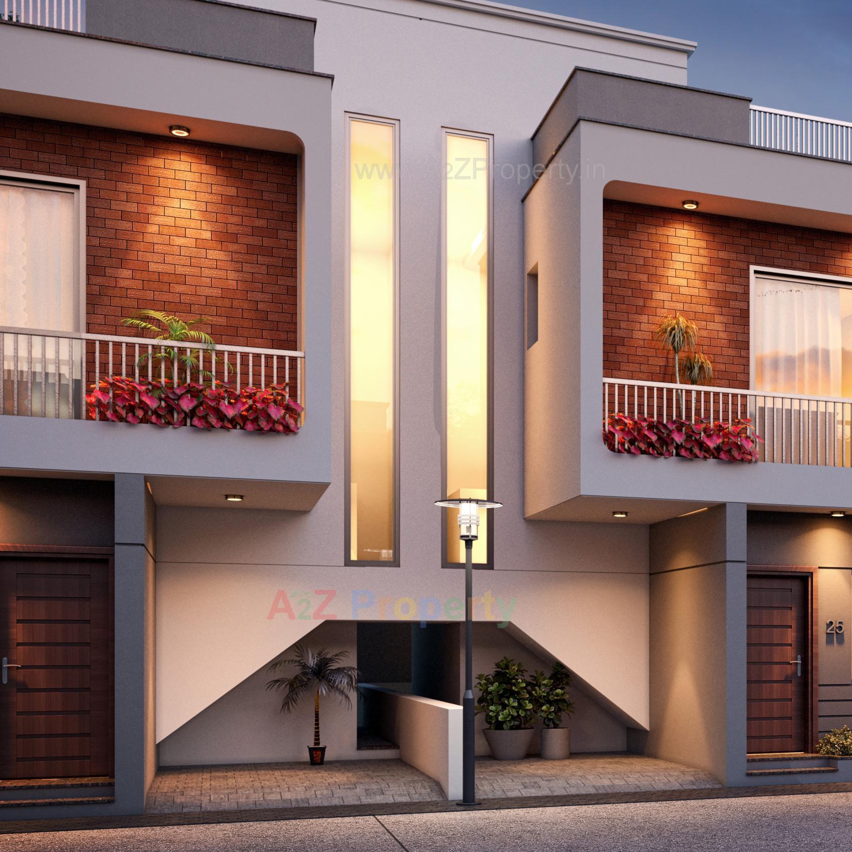 3D Elevation of real estate project Isha Bungalows located at Bill, Vadodara, Gujarat