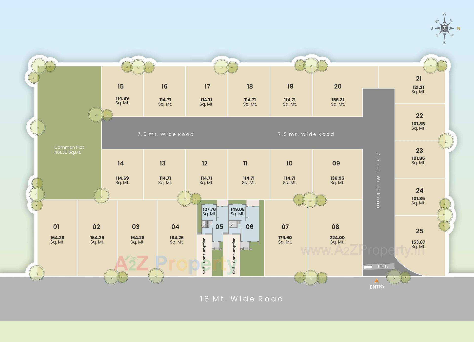 Layout of real estate project Isha Dynasty located at Bil, Vadodara, Gujarat