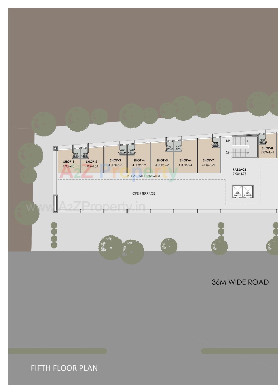 Layout of real estate project Ishaan located at Nagarwada, Vadodara, Gujarat