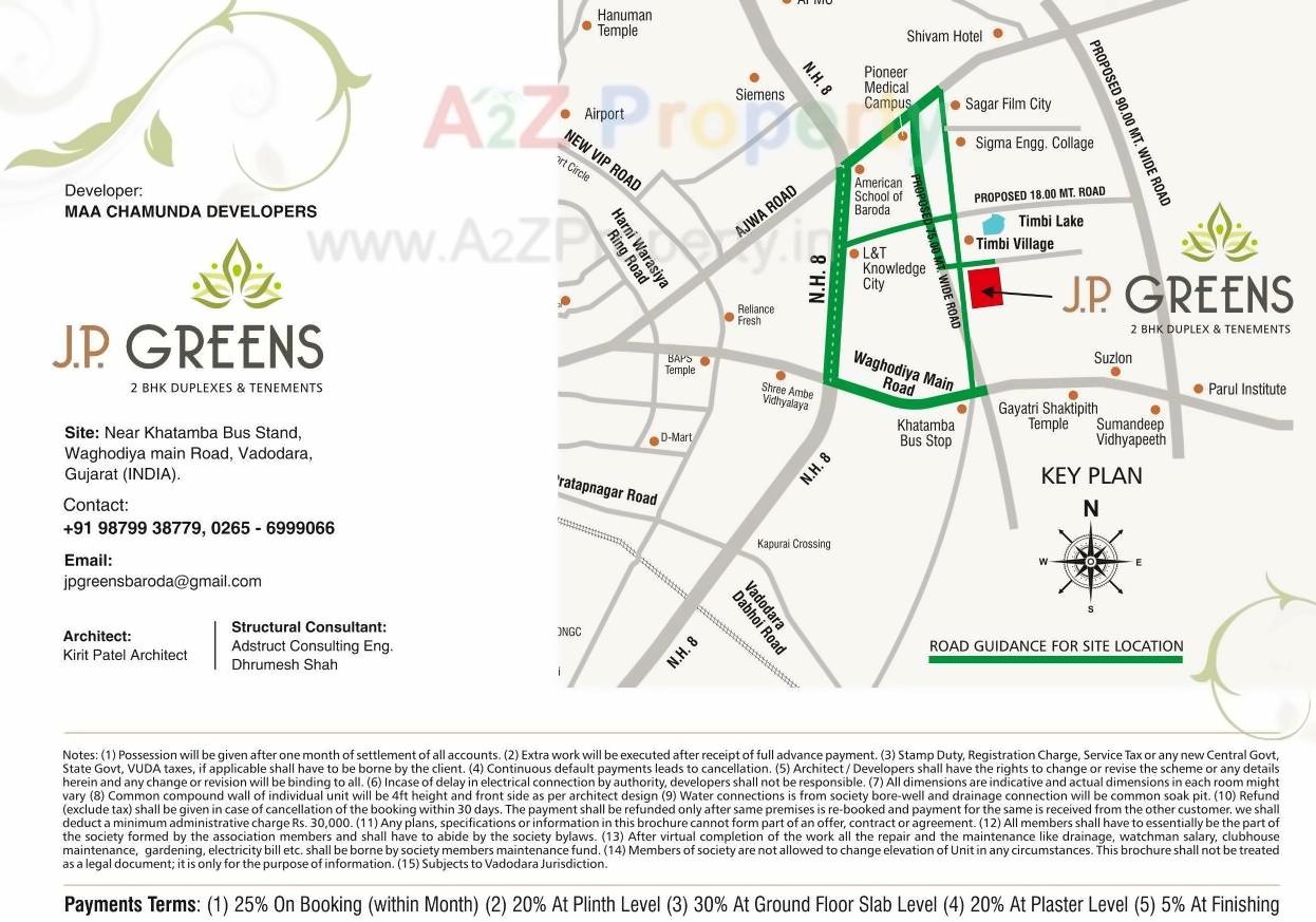  of real estate project J P Greens located at Shripor-timbi, Vadodara, Gujarat