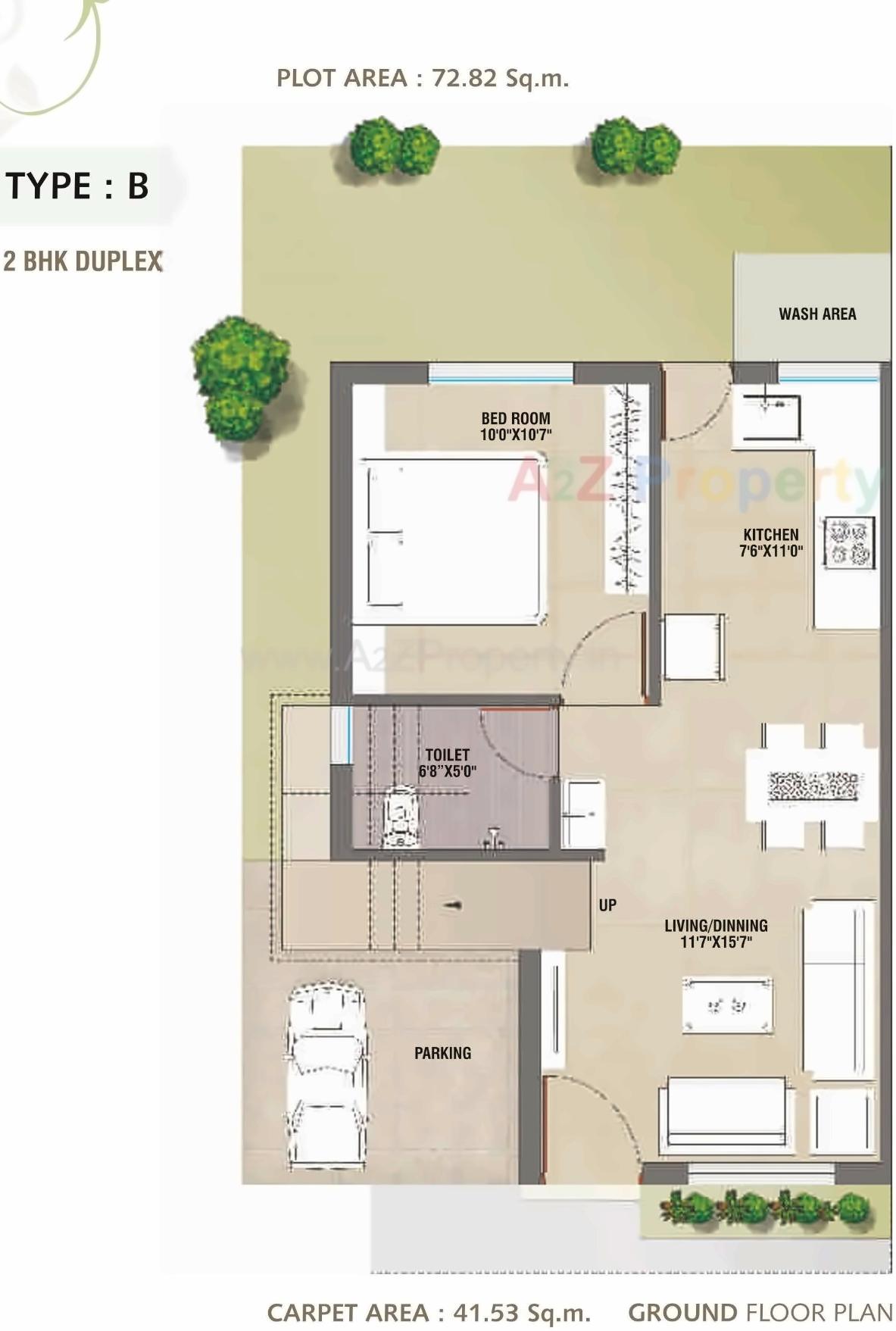 Layout of real estate project J P Greens located at Shripor-timbi, Vadodara, Gujarat