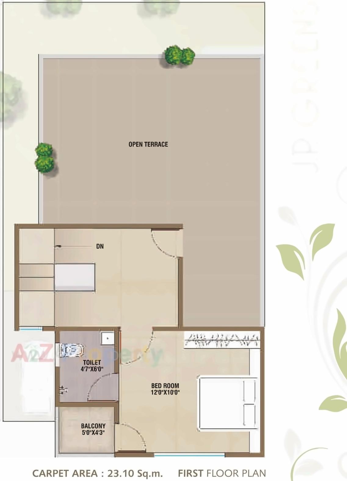 Layout of real estate project J P Greens located at Shripor-timbi, Vadodara, Gujarat