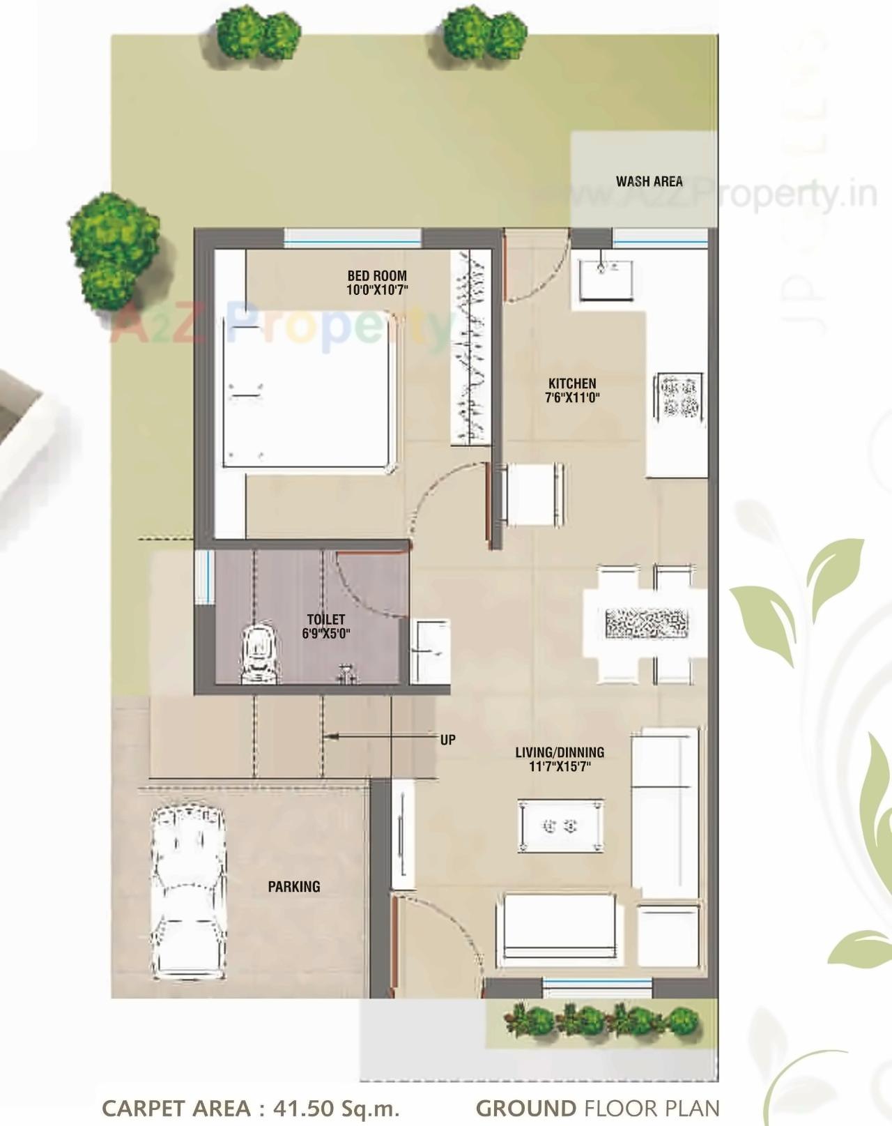 Layout of real estate project J P Greens located at Shripor-timbi, Vadodara, Gujarat