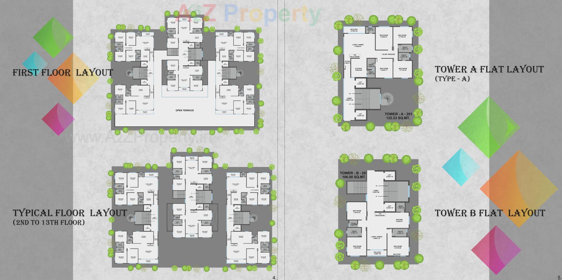 Layout of real estate project J P Prisma located at Kalali, Vadodara, Gujarat