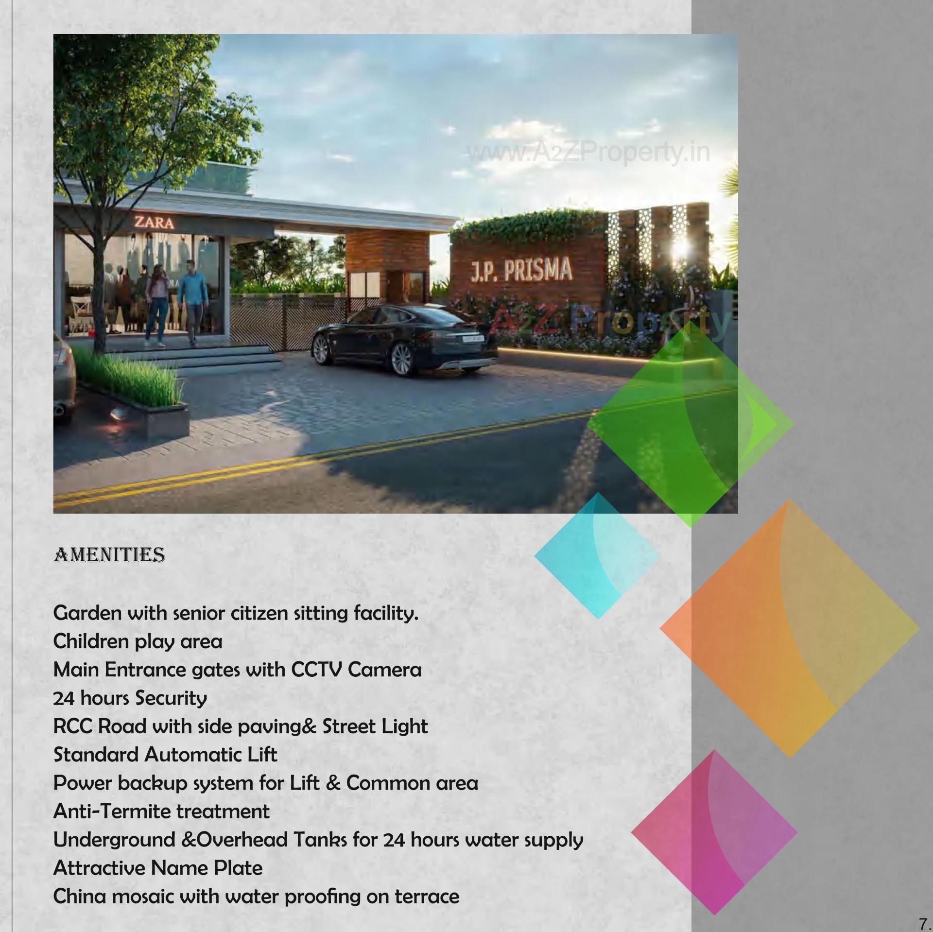 3D Elevation of real estate project J P Prisma located at Kalali, Vadodara, Gujarat