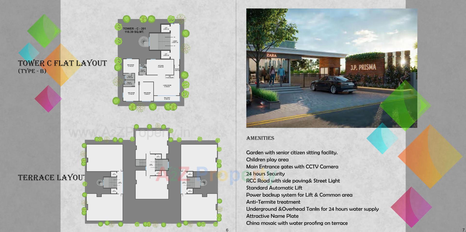 Layout of real estate project J P Prisma located at Kalali, Vadodara, Gujarat
