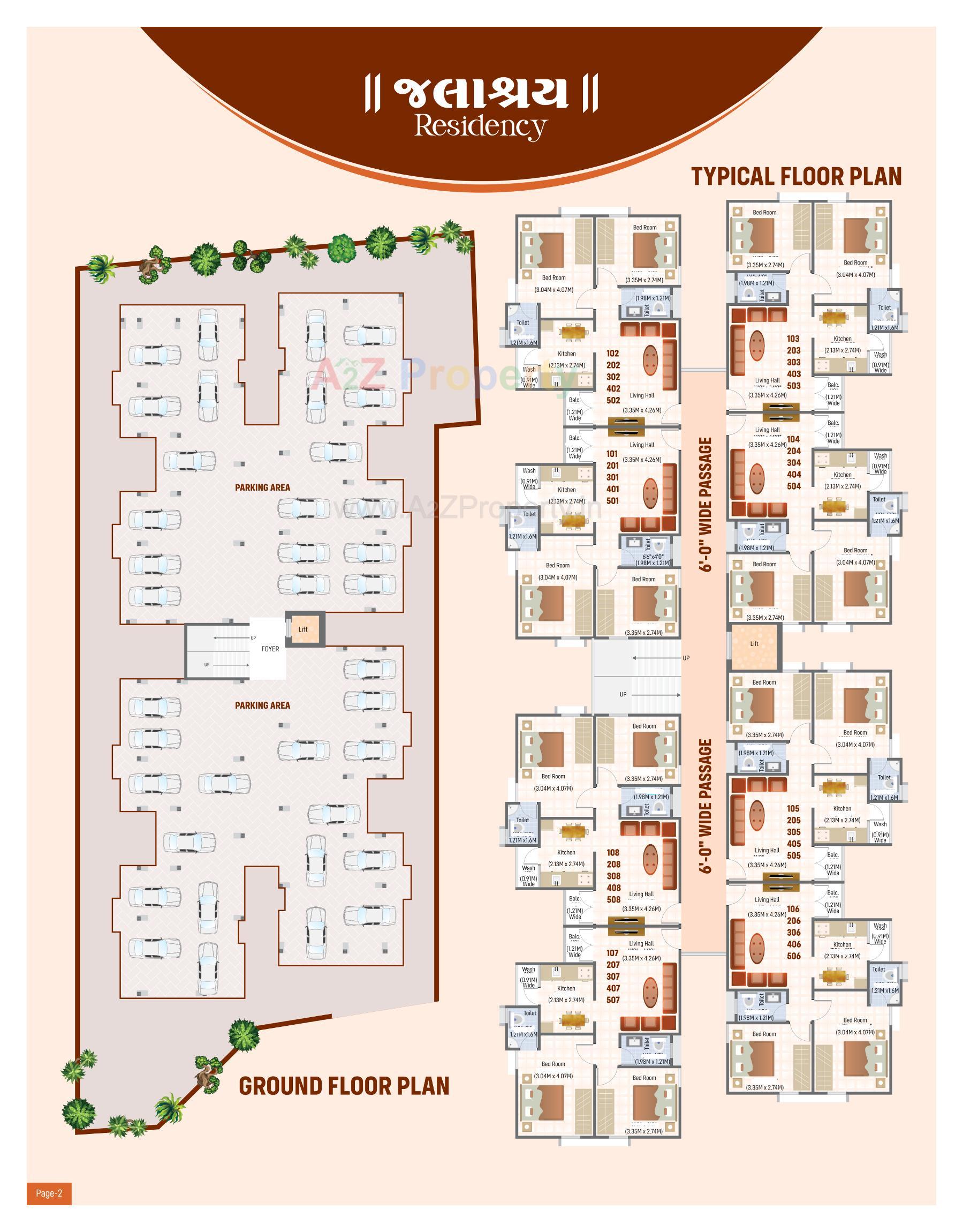 Layout of real estate project Jalashray Residency located at Vadodara, Vadodara, Gujarat