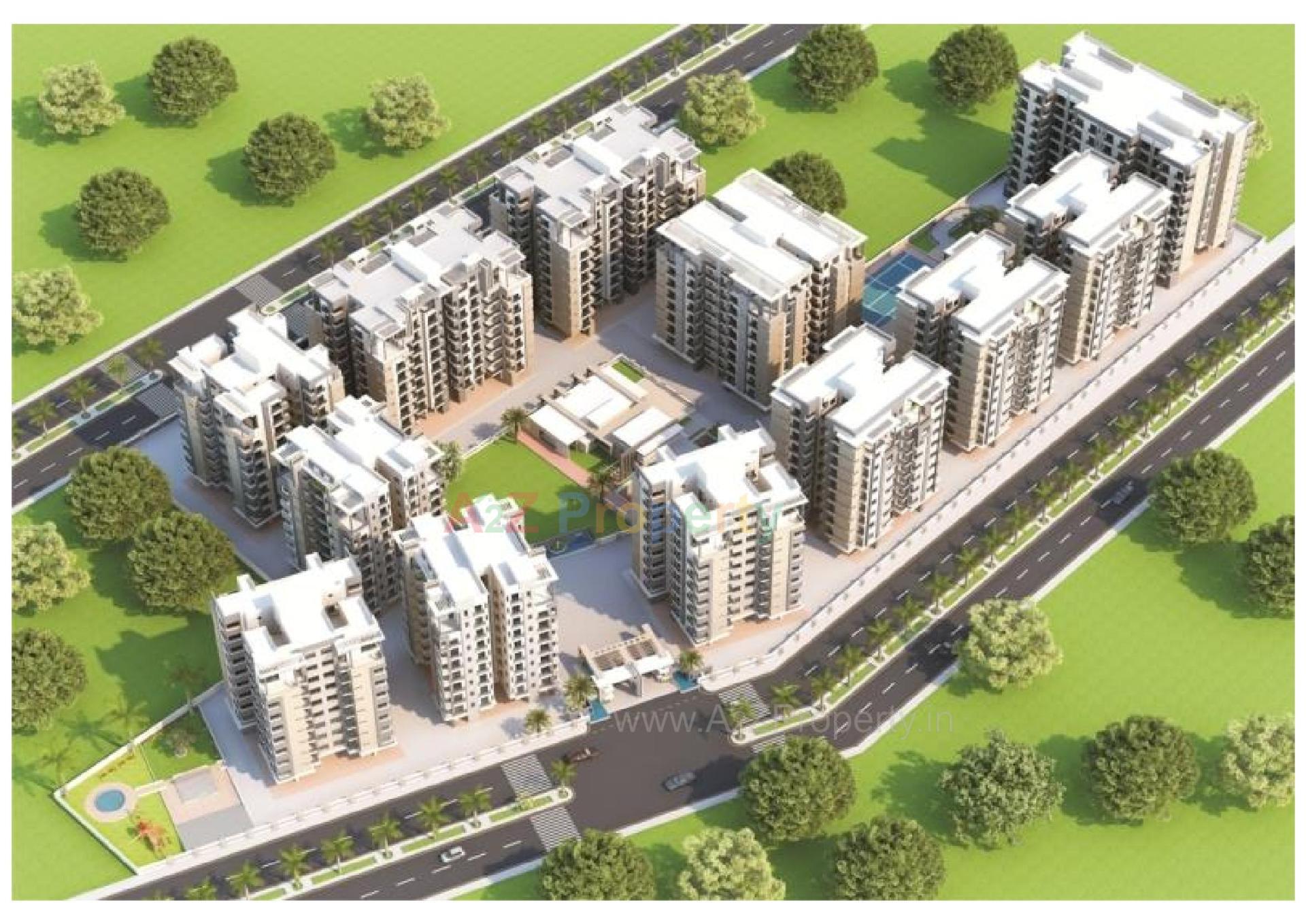 3D Elevation of real estate project Kailash Shikhar located at Atladara, Vadodara, Gujarat