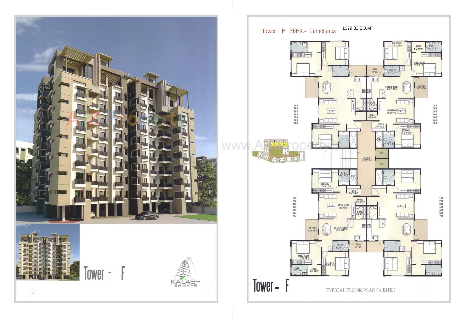 Layout of real estate project Kailash Shikhar located at Atladara, Vadodara, Gujarat