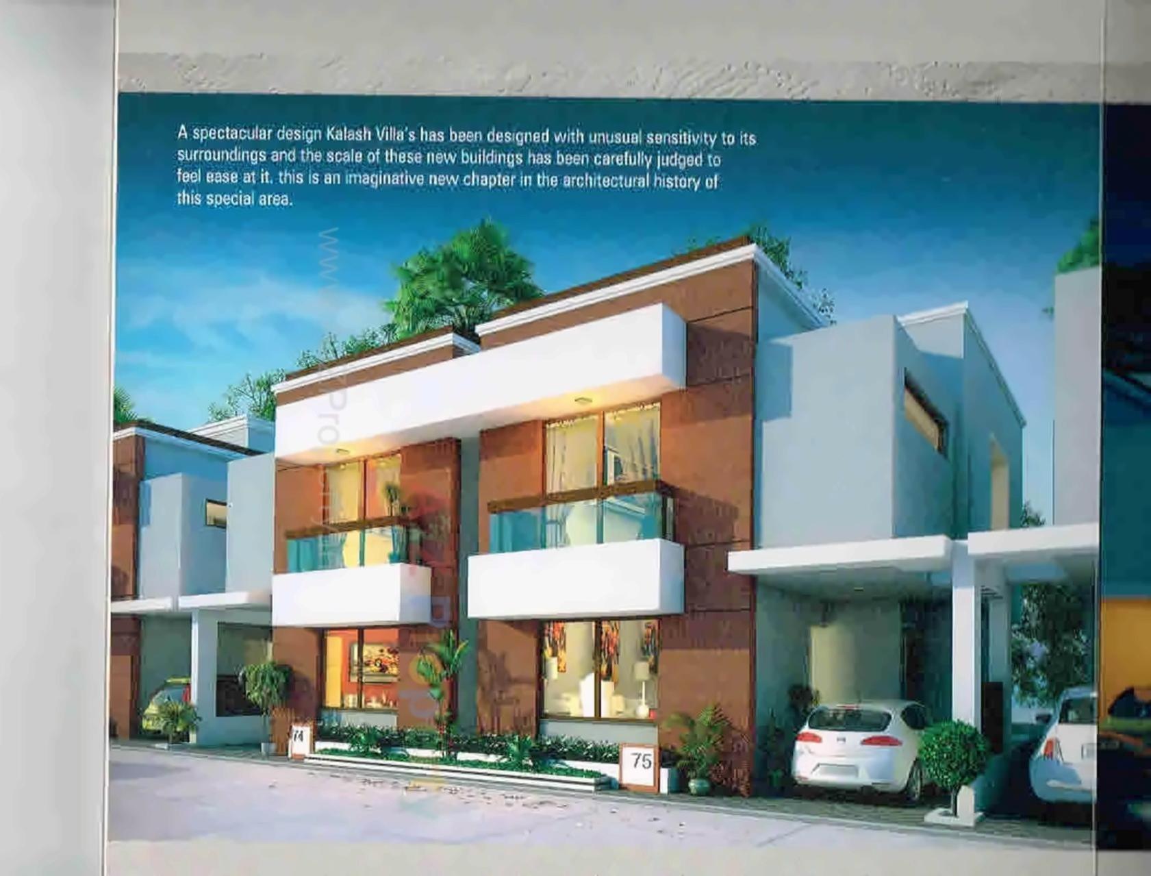 3D Elevation of real estate project Kalash Square   Villas located at Khatamba, Vadodara, Gujarat