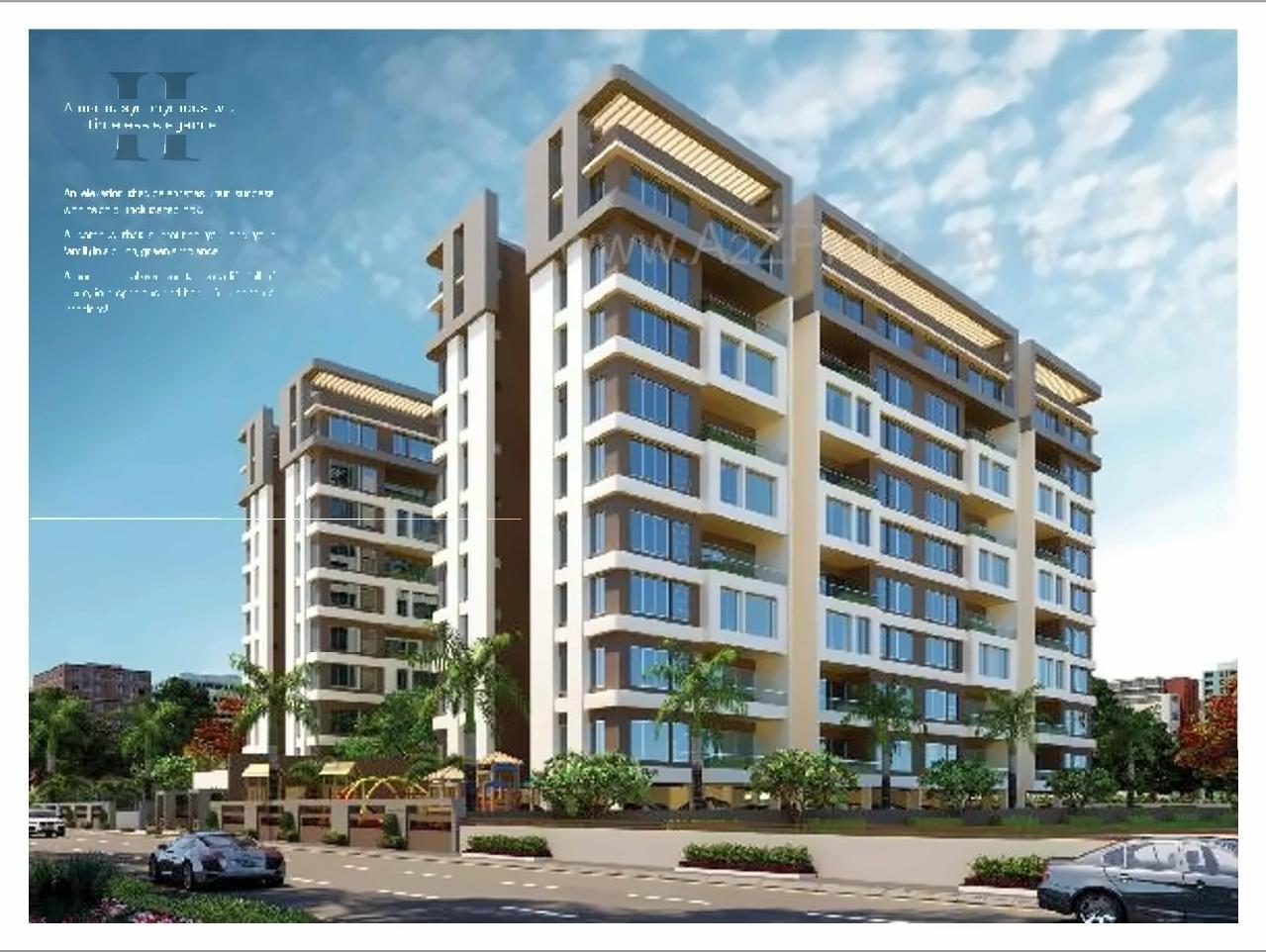 3D Elevation of real estate project Kalp Nishang located at Gotri, Vadodara, Gujarat