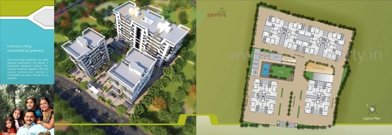 3D Elevation of real estate project Kalp Pavitra located at Gotri, Vadodara, Gujarat