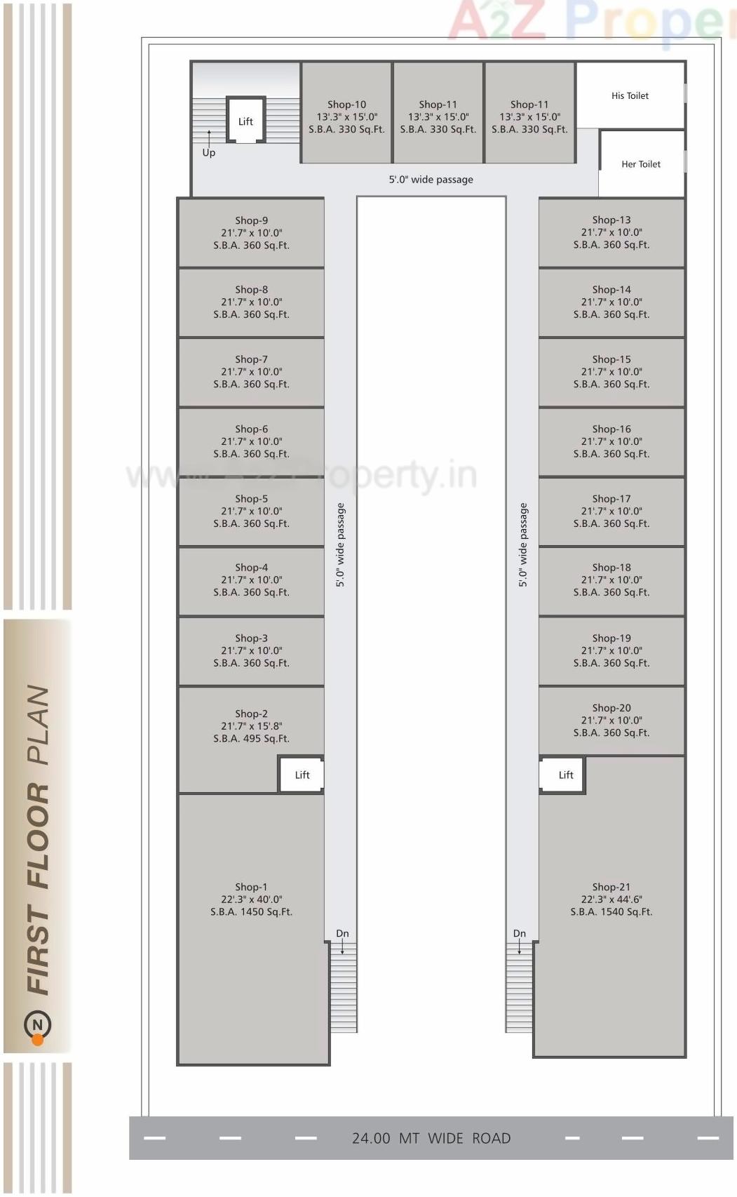 Layout of real estate project Kalyan Hub located at Jetalpur, Vadodara, Gujarat