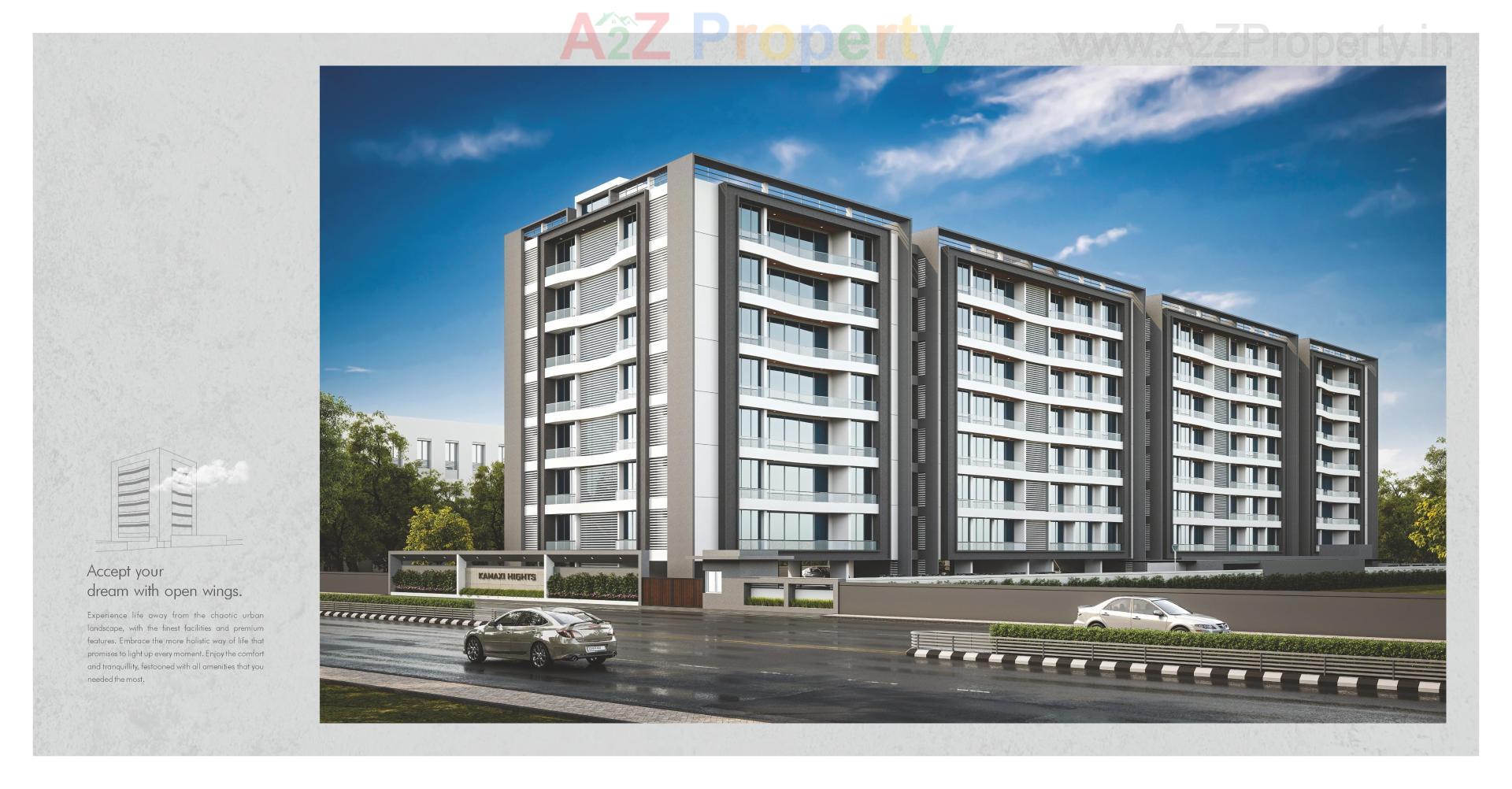 3D Elevation of real estate project Kamaxi Heights located at Harni, Vadodara, Gujarat