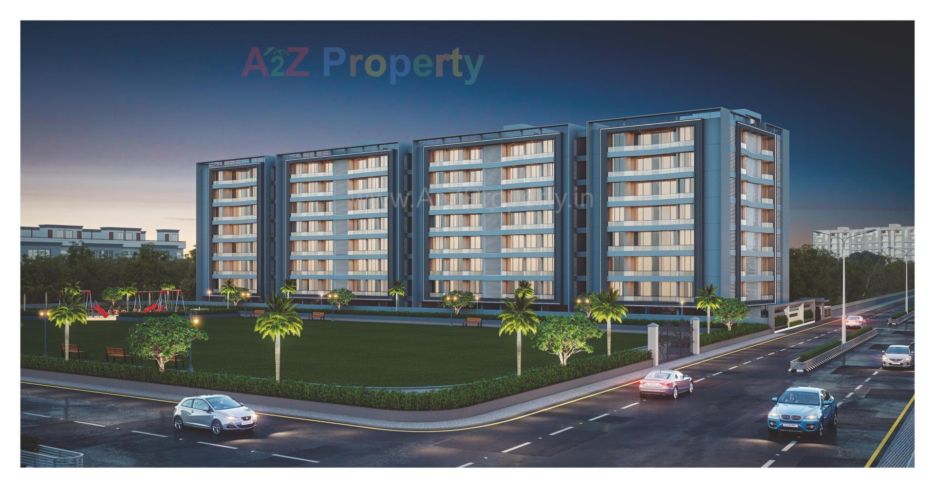 3D Elevation of real estate project Kamaxi Heights located at Harni, Vadodara, Gujarat