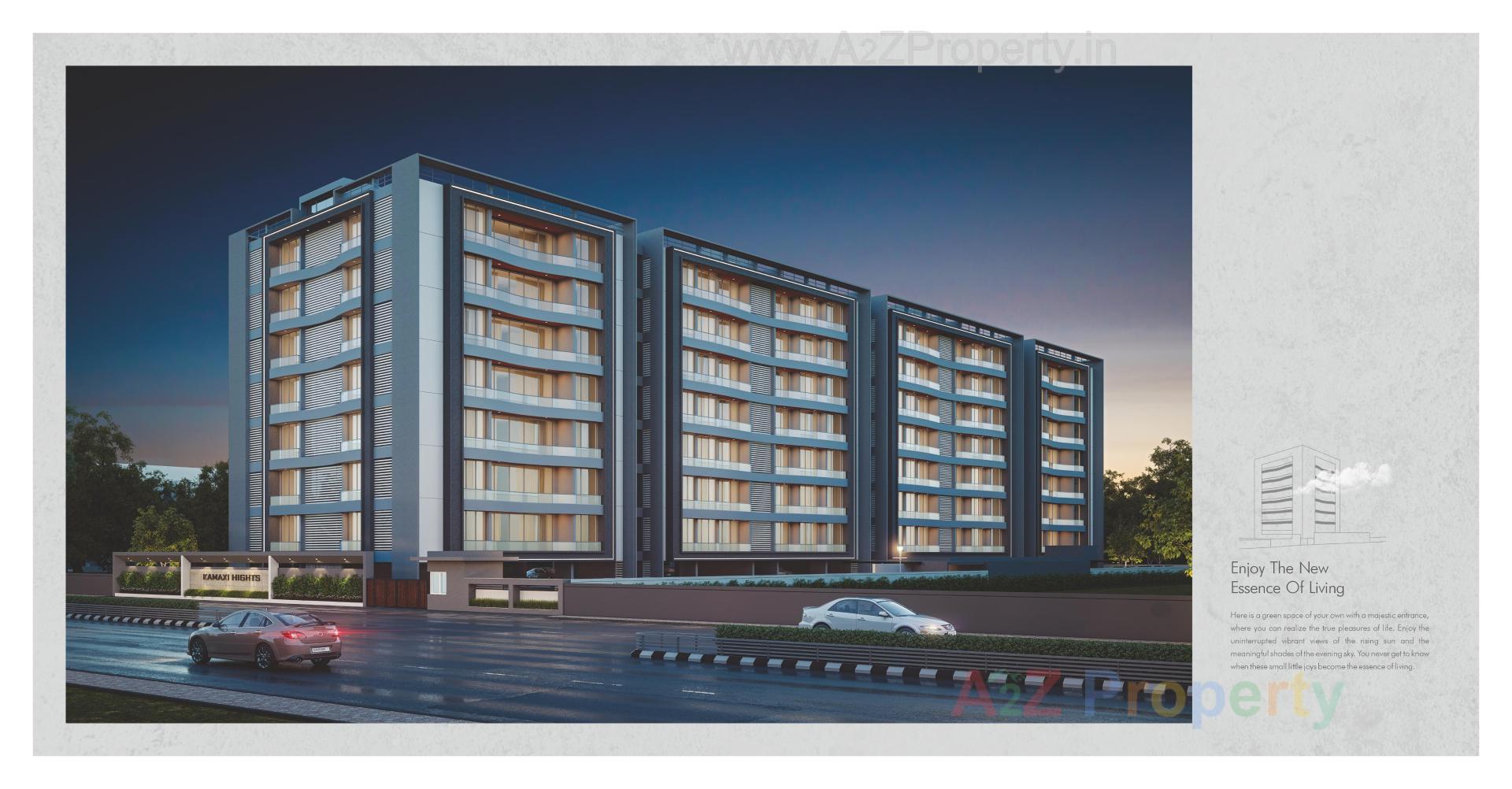 3D Elevation of real estate project Kamaxi Heights located at Harni, Vadodara, Gujarat