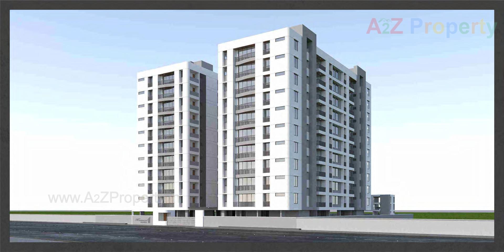 3D Elevation of real estate project Kamaxi Highrise located at Sama, Vadodara, Gujarat