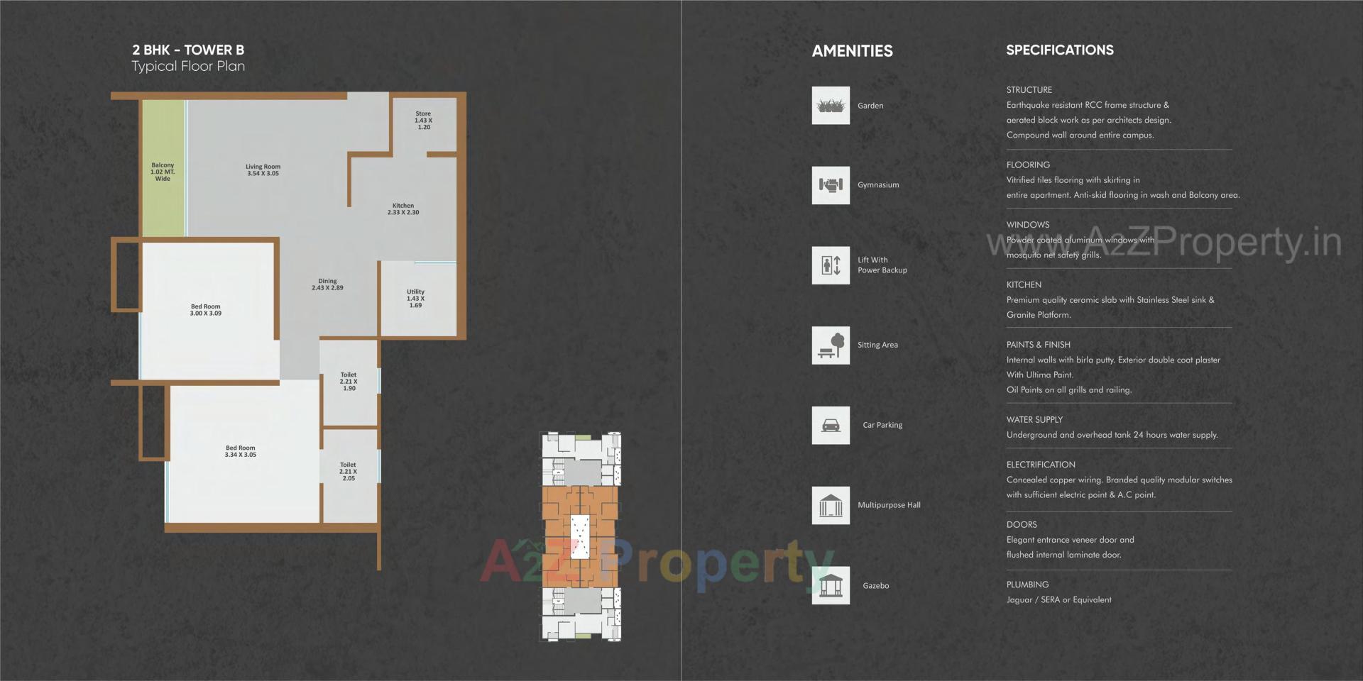 Layout of real estate project Kamaxi Highrise located at Sama, Vadodara, Gujarat