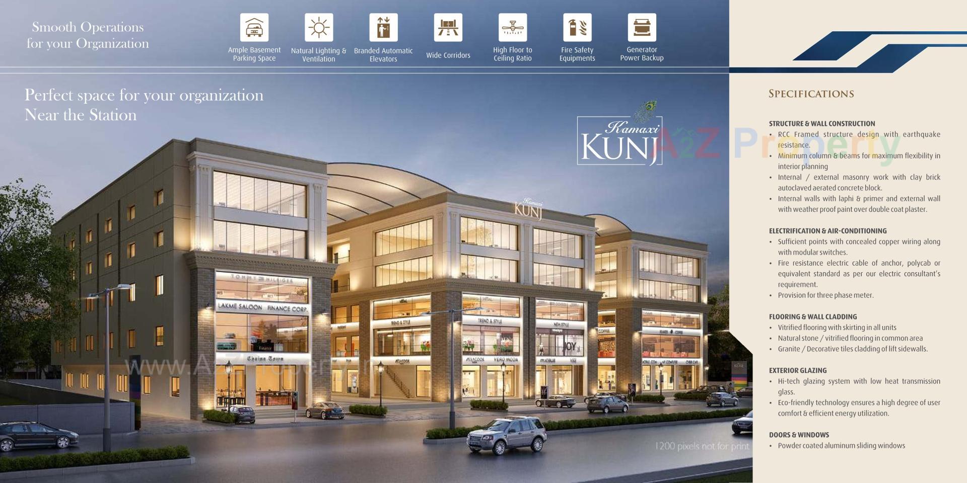 3D Elevation of real estate project Kamaxi Kunj located at Kasba, Vadodara, Gujarat