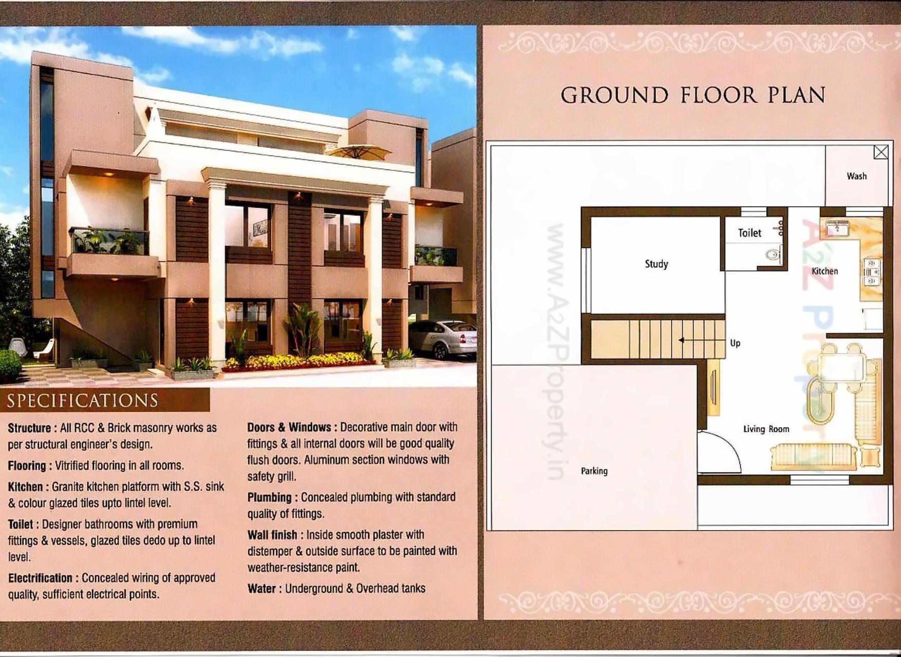Layout of real estate project Kamaxi Triplex located at Harni, Vadodara, Gujarat