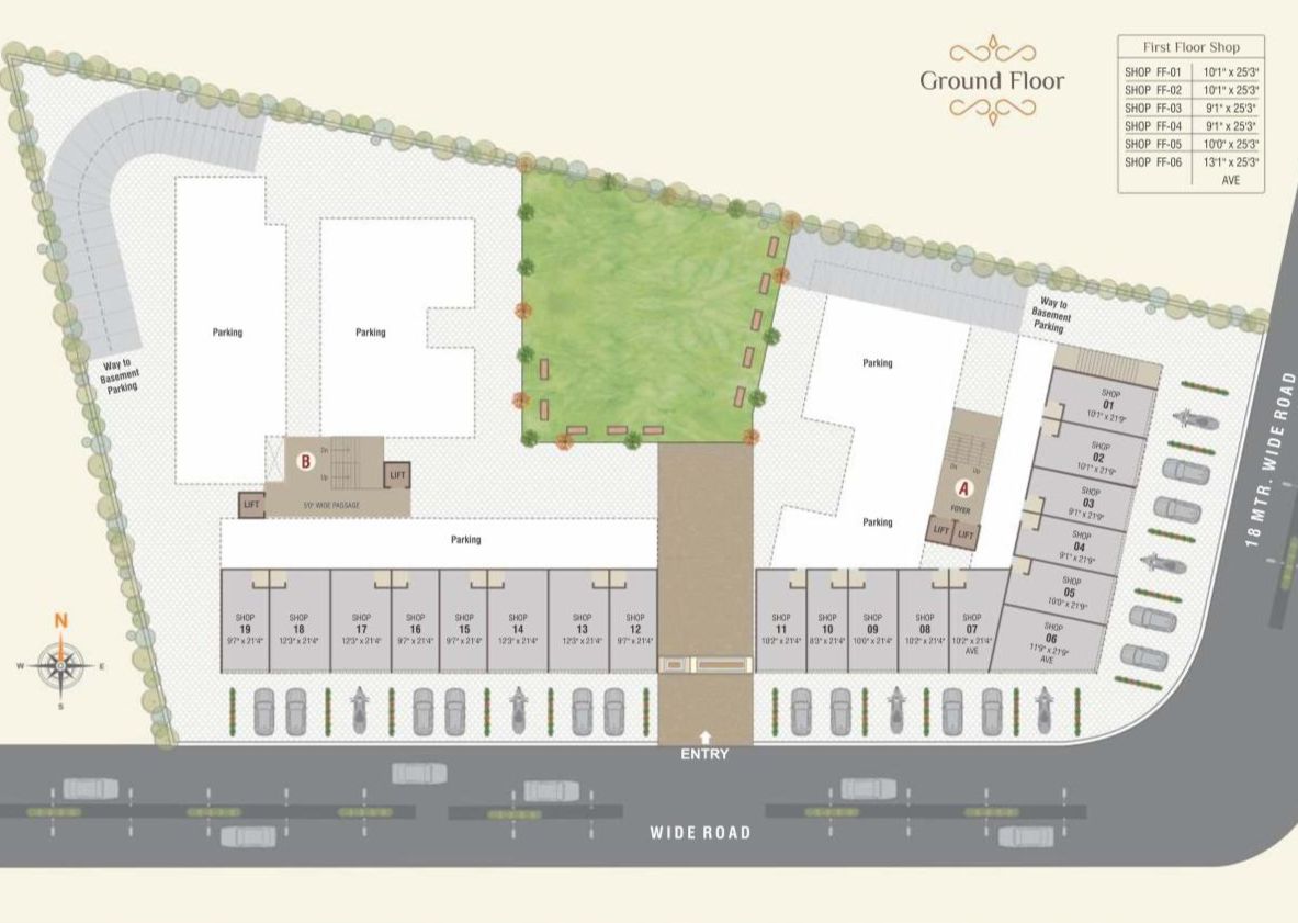 Layout of real estate project Kamdhenu Residency located at Tarsali, Vadodara, Gujarat