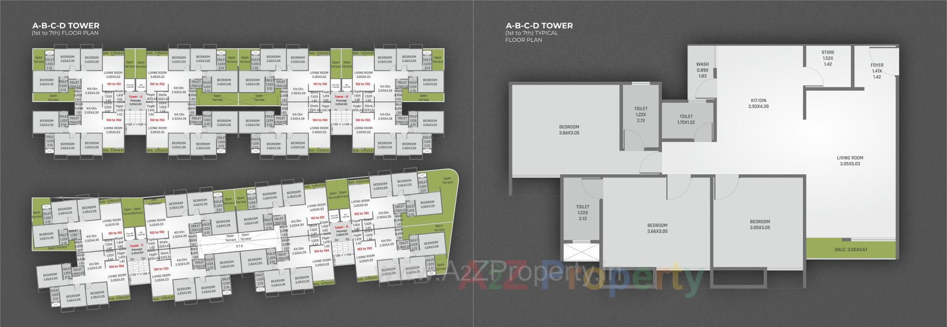 Layout of real estate project Kamdhenu Serenity Sky located at Ankhol, Vadodara, Gujarat