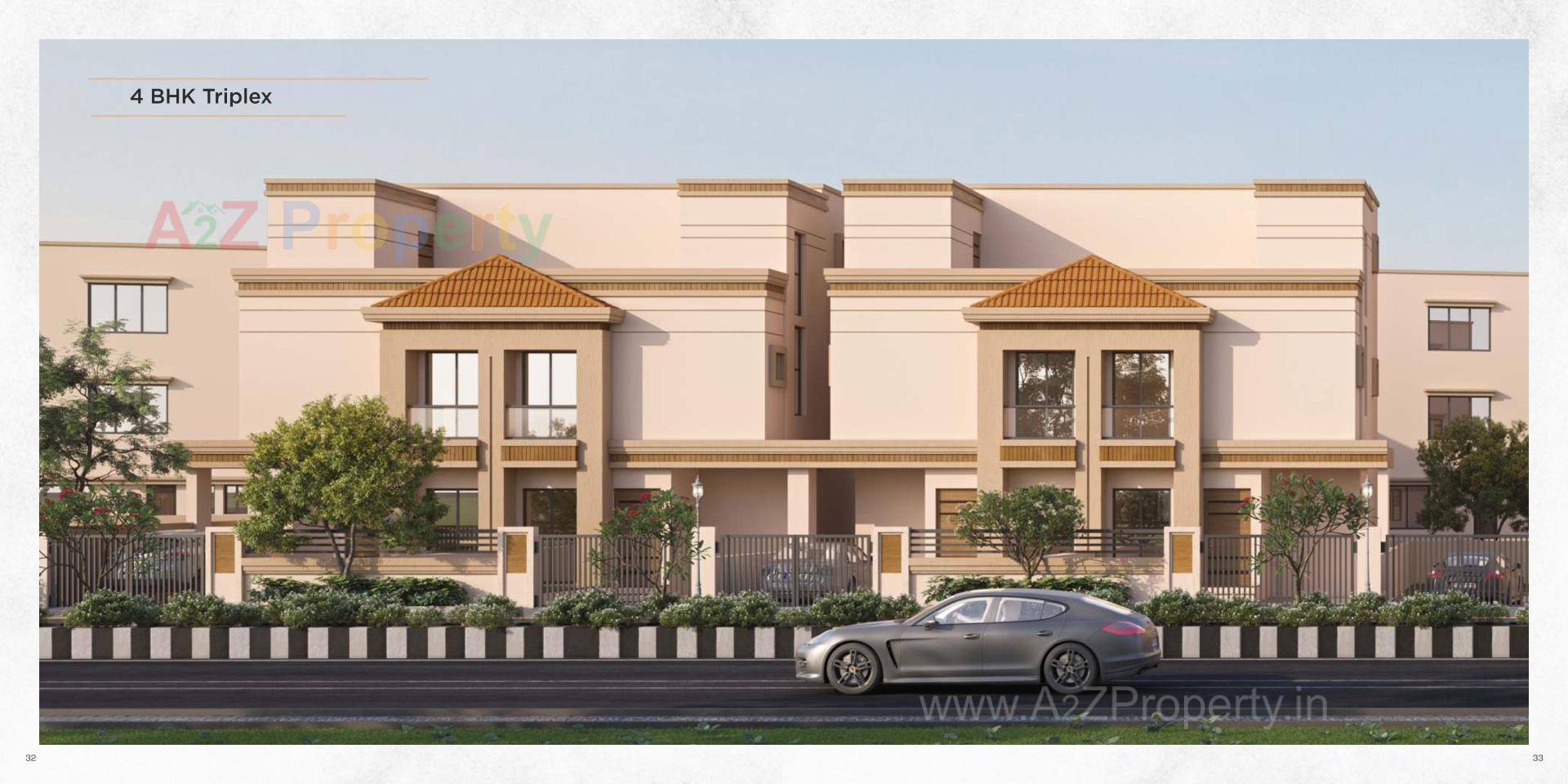 3D Elevation of real estate project Kamdhenu Serenity Villa located at Ankhol, Vadodara, Gujarat