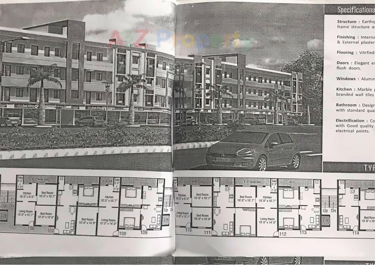 Layout of real estate project Kamla Park Complex located at Tarsali, Vadodara, Gujarat