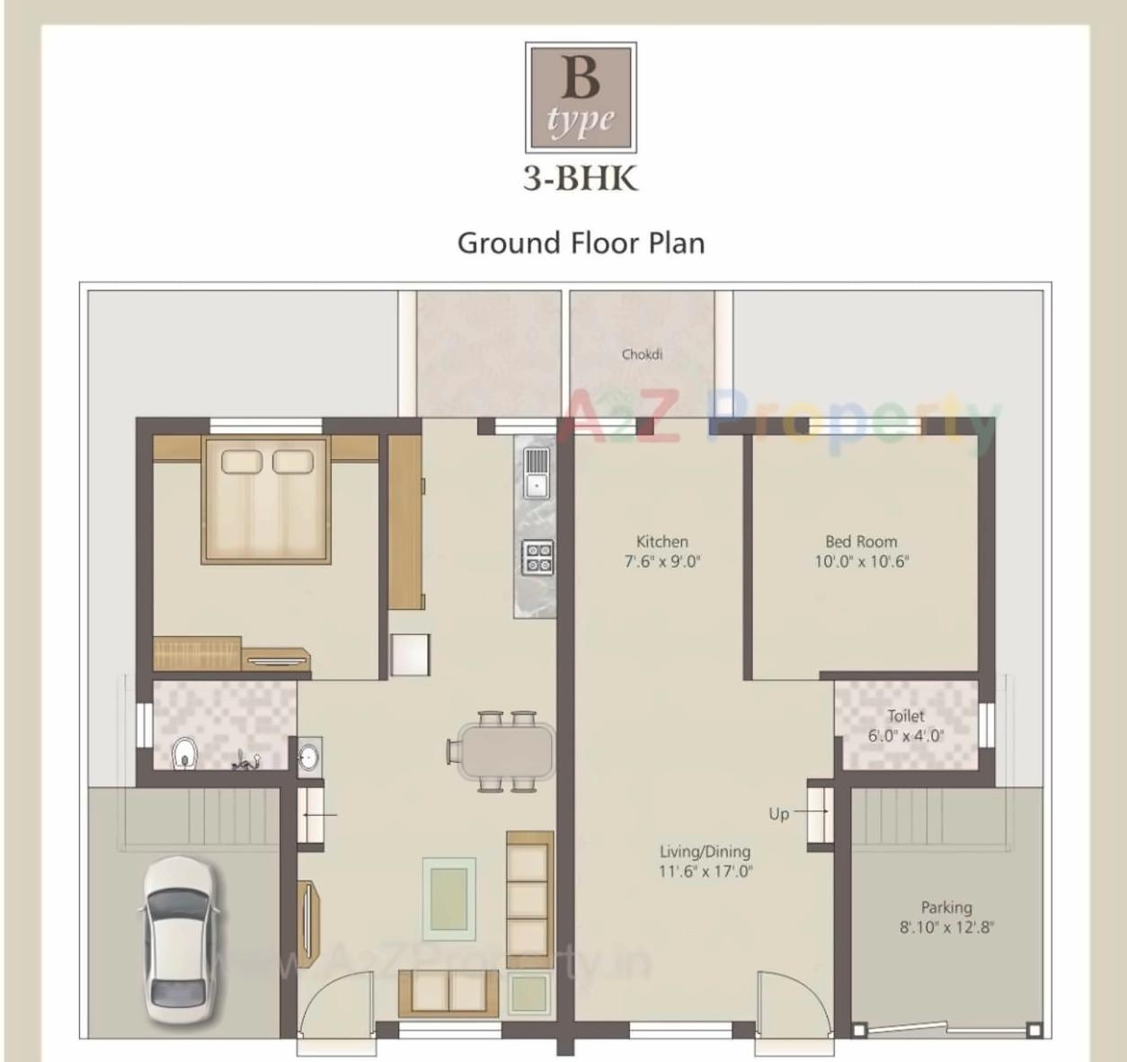 Layout of real estate project Kanha Aangan located at Khatamba, Vadodara, Gujarat
