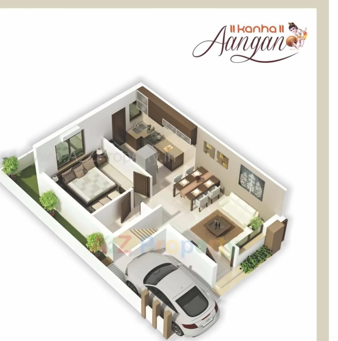 Layout of real estate project Kanha Aangan located at Khatamba, Vadodara, Gujarat
