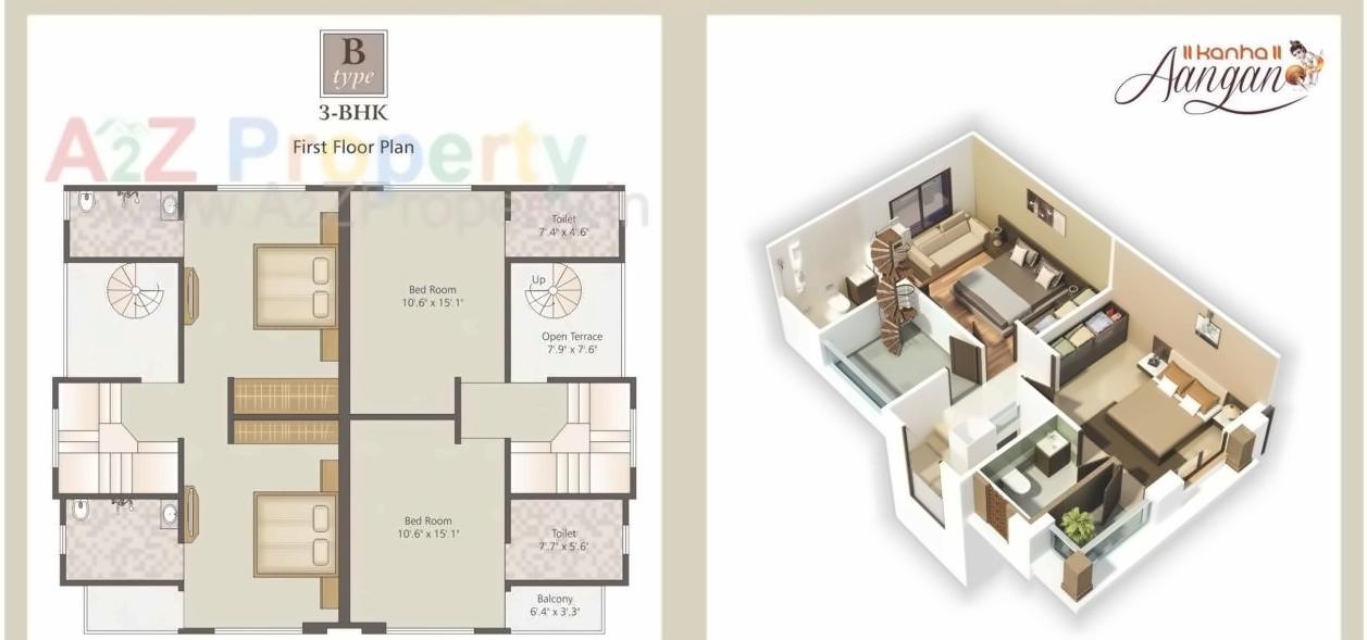 Layout of real estate project Kanha Aangan located at Khatamba, Vadodara, Gujarat