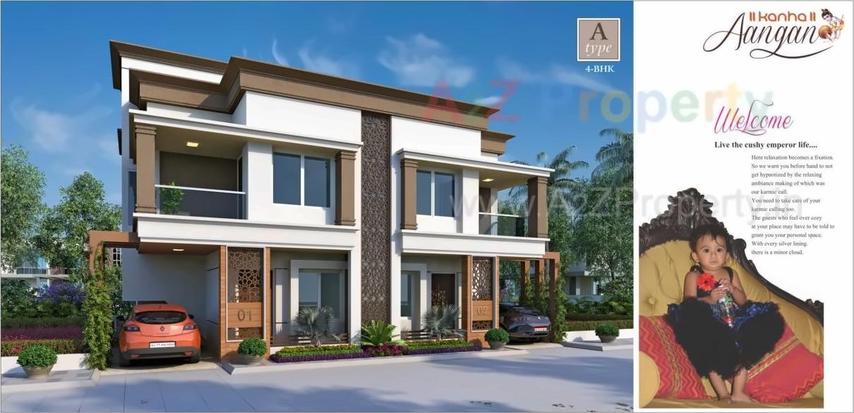 3D Elevation of real estate project Kanha Aangan located at Khatamba, Vadodara, Gujarat