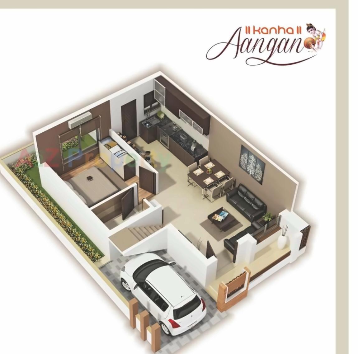 Layout of real estate project Kanha Aangan located at Khatamba, Vadodara, Gujarat