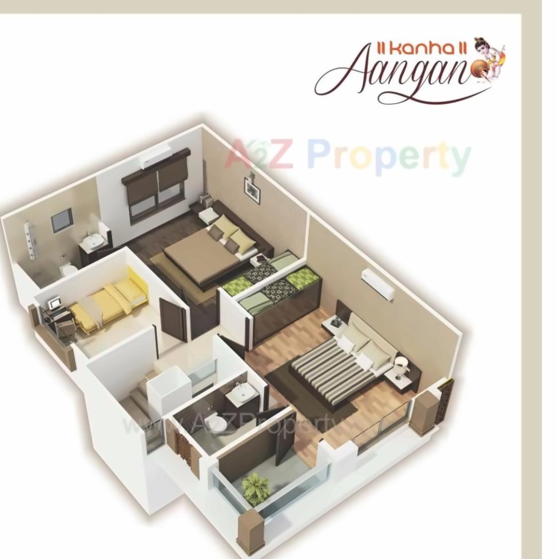 Layout of real estate project Kanha Aangan located at Khatamba, Vadodara, Gujarat