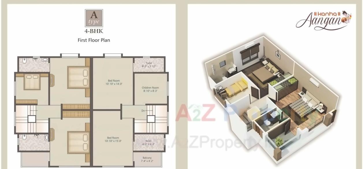 Layout of real estate project Kanha Aangan located at Khatamba, Vadodara, Gujarat