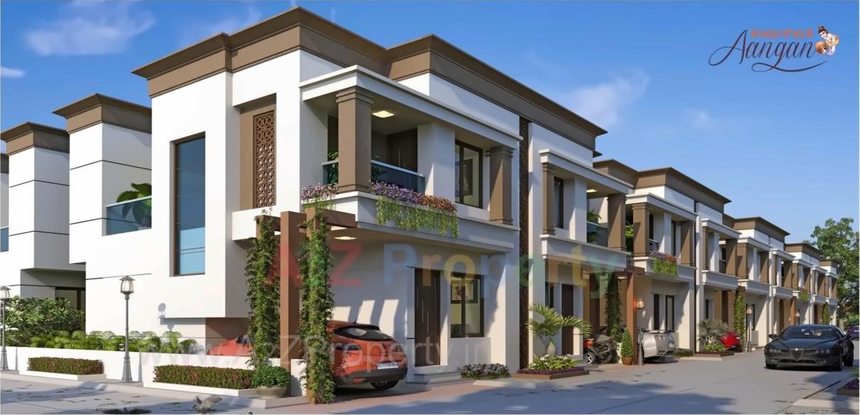3D Elevation of real estate project Kanha Aangan located at Khatamba, Vadodara, Gujarat