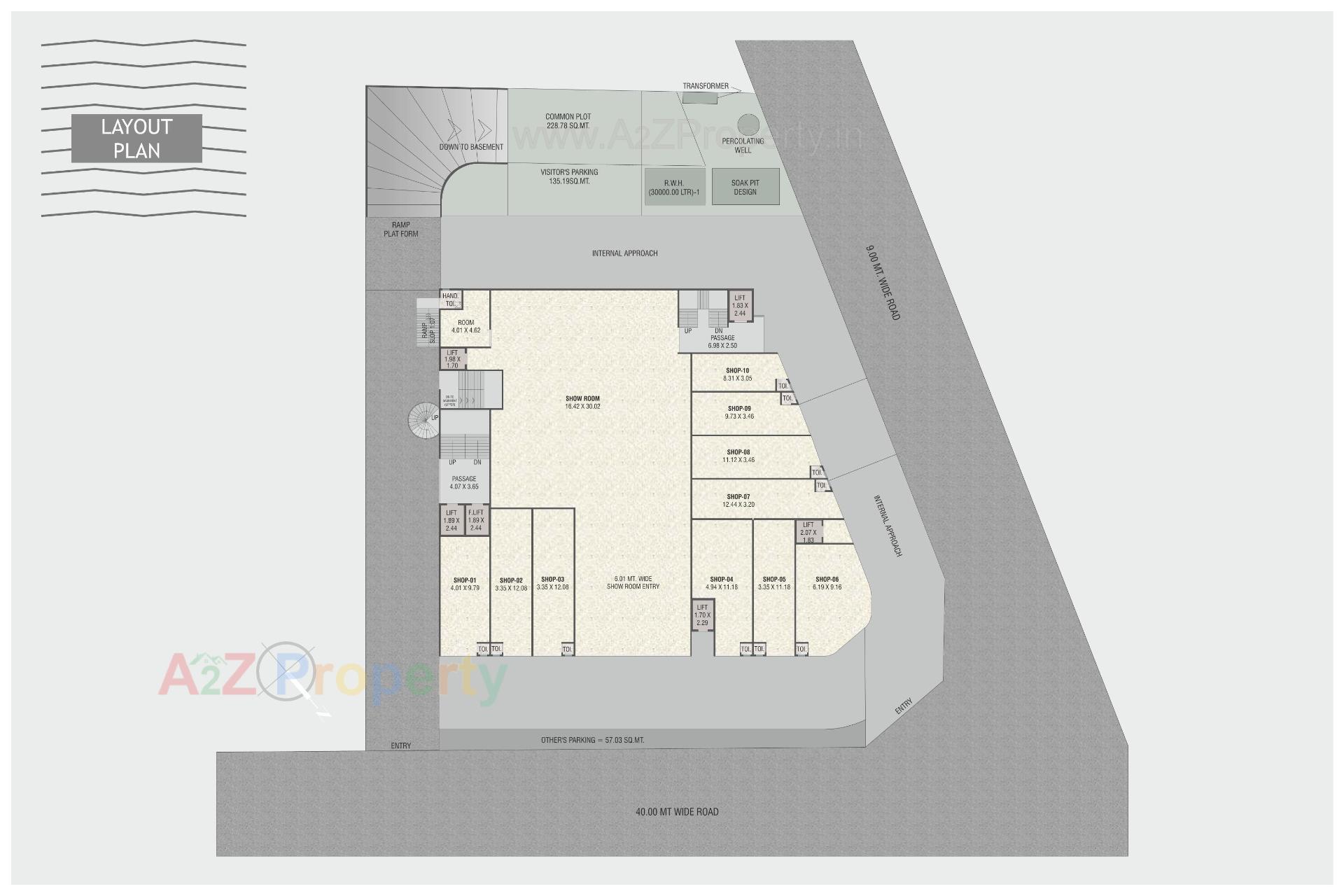 Layout of real estate project Kanha Aerocity located at Sayajipura, Vadodara, Gujarat