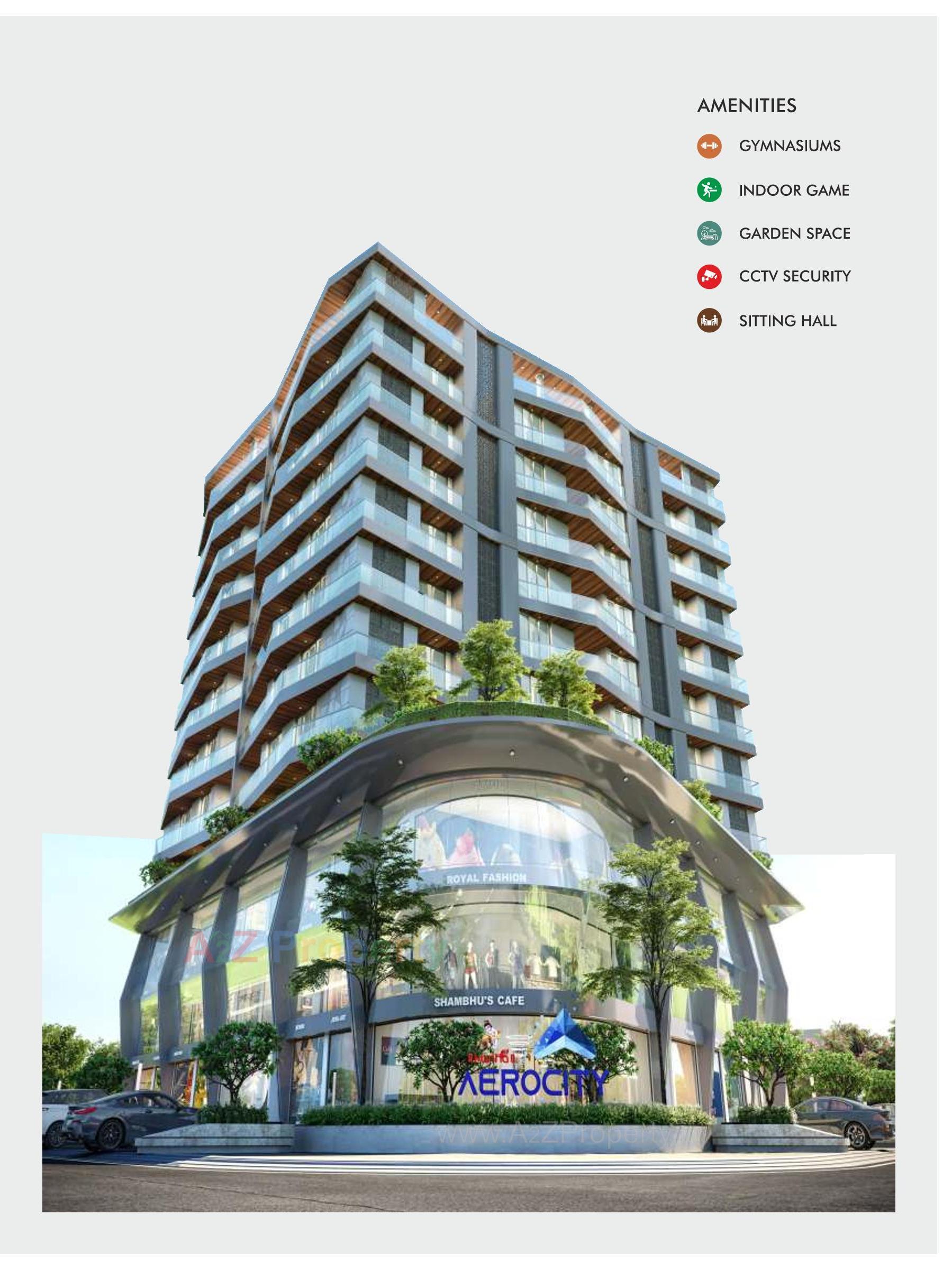 3D Elevation of real estate project Kanha Aerocity located at Sayajipura, Vadodara, Gujarat
