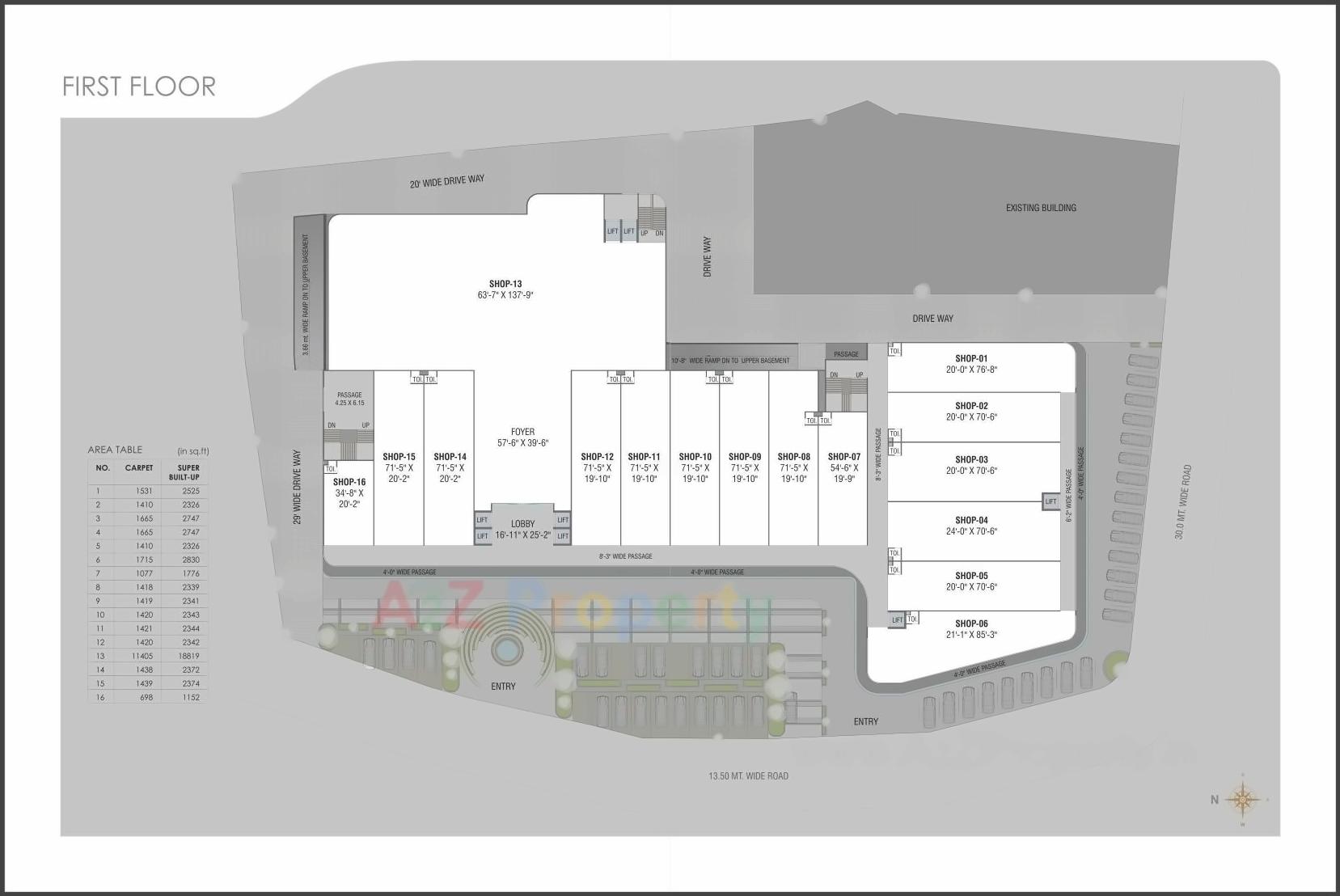 Layout of real estate project Kanha Central located at Kasba, Vadodara, Gujarat