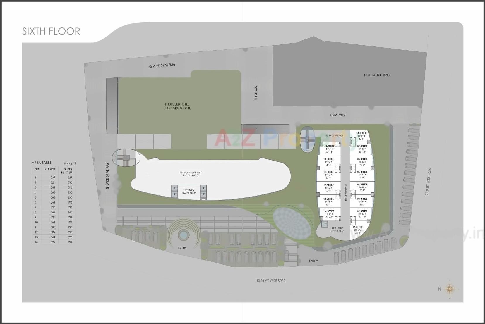 Layout of real estate project Kanha Central located at Kasba, Vadodara, Gujarat