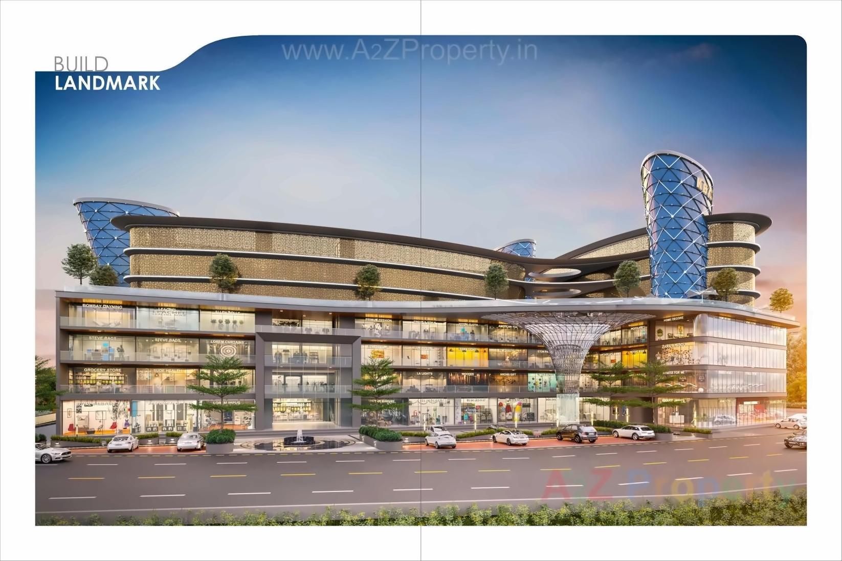 3D Elevation of real estate project Kanha Central located at Kasba, Vadodara, Gujarat