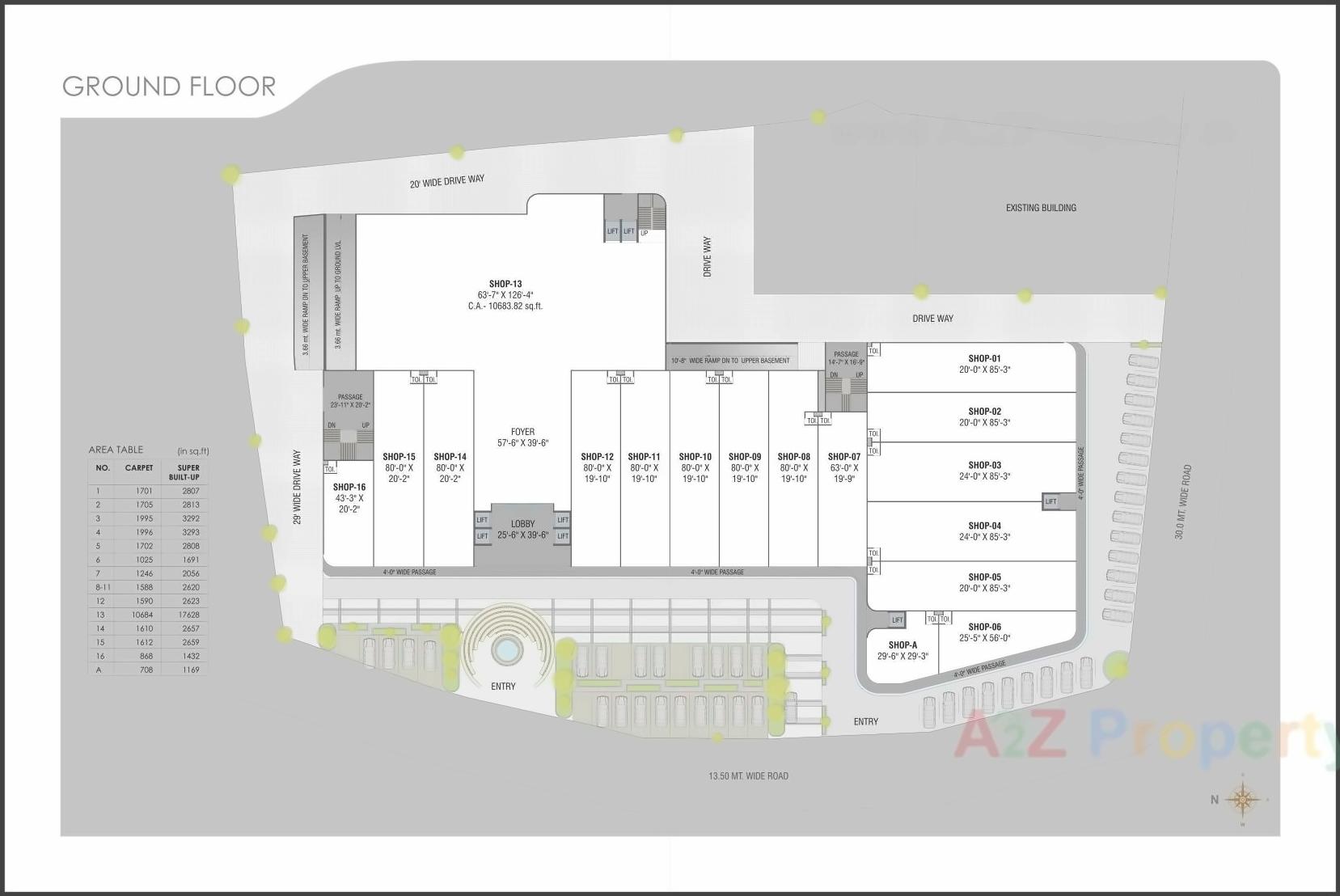Layout of real estate project Kanha Central located at Kasba, Vadodara, Gujarat