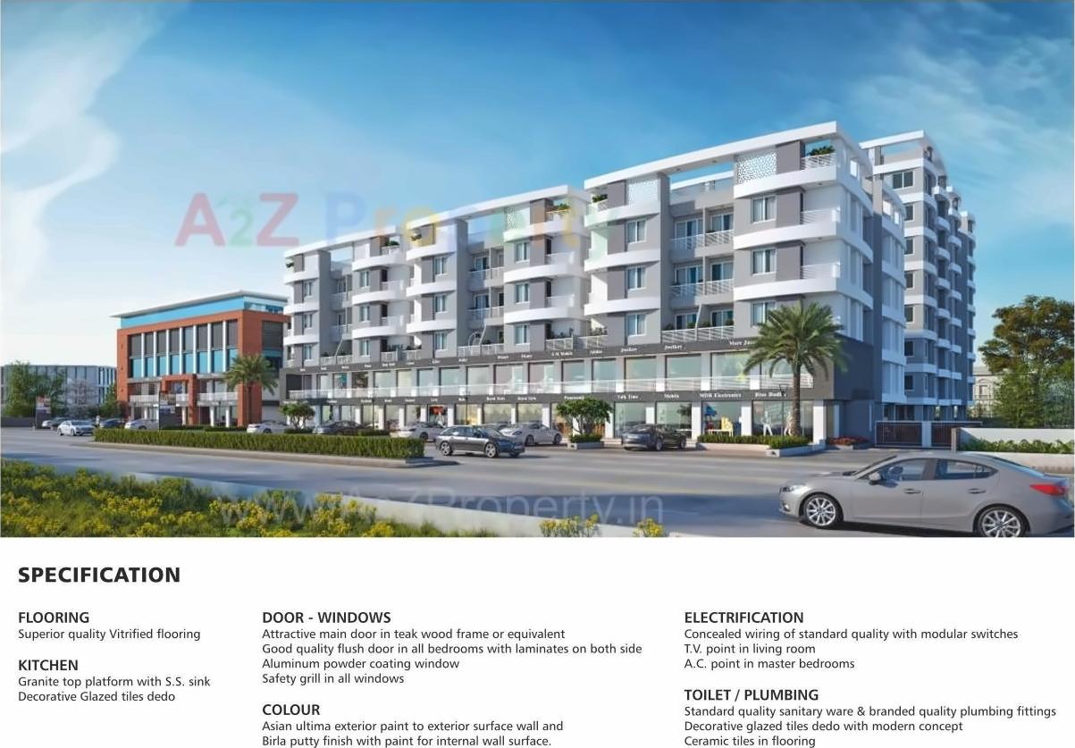 3D Elevation of real estate project Kanha Dreamland located at Bapod, Vadodara, Gujarat