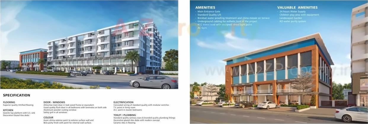 3D Elevation of real estate project Kanha Dreamland located at Bapod, Vadodara, Gujarat