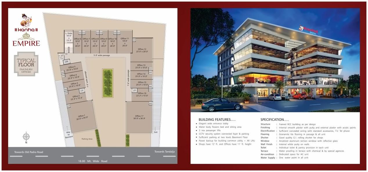  of real estate project Kanha Empire located at Tandalaja, Vadodara, Gujarat