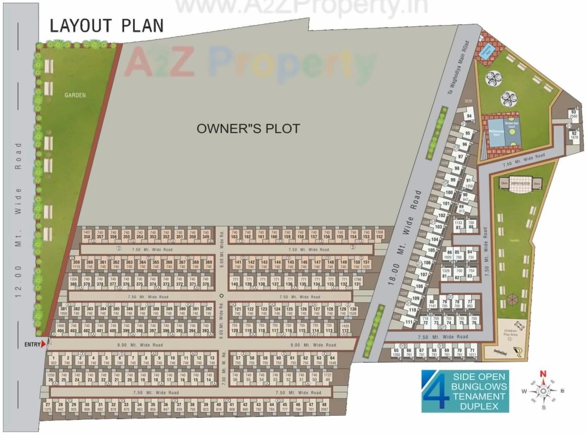 Layout of real estate project Kanha Galaxy located at Khatamba, Vadodara, Gujarat