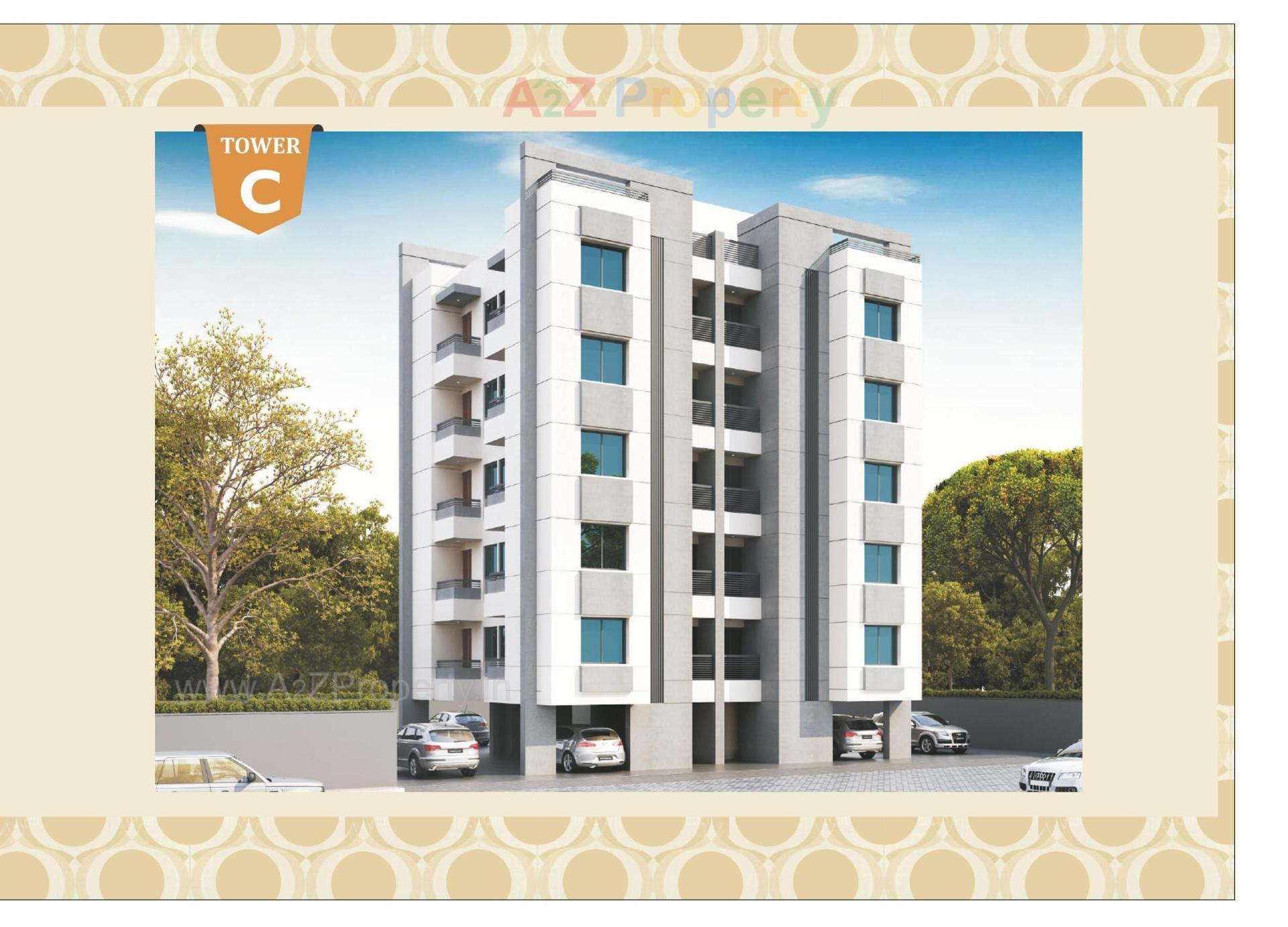 3D Elevation of real estate project Karmaa Residency located at Kasba, Vadodara, Gujarat