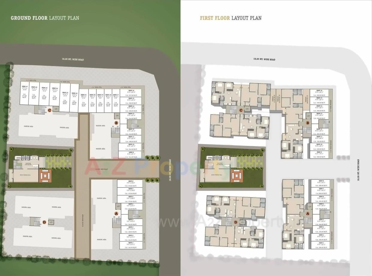 Layout of real estate project Kasper Bliss located at Bhayli, Vadodara, Gujarat