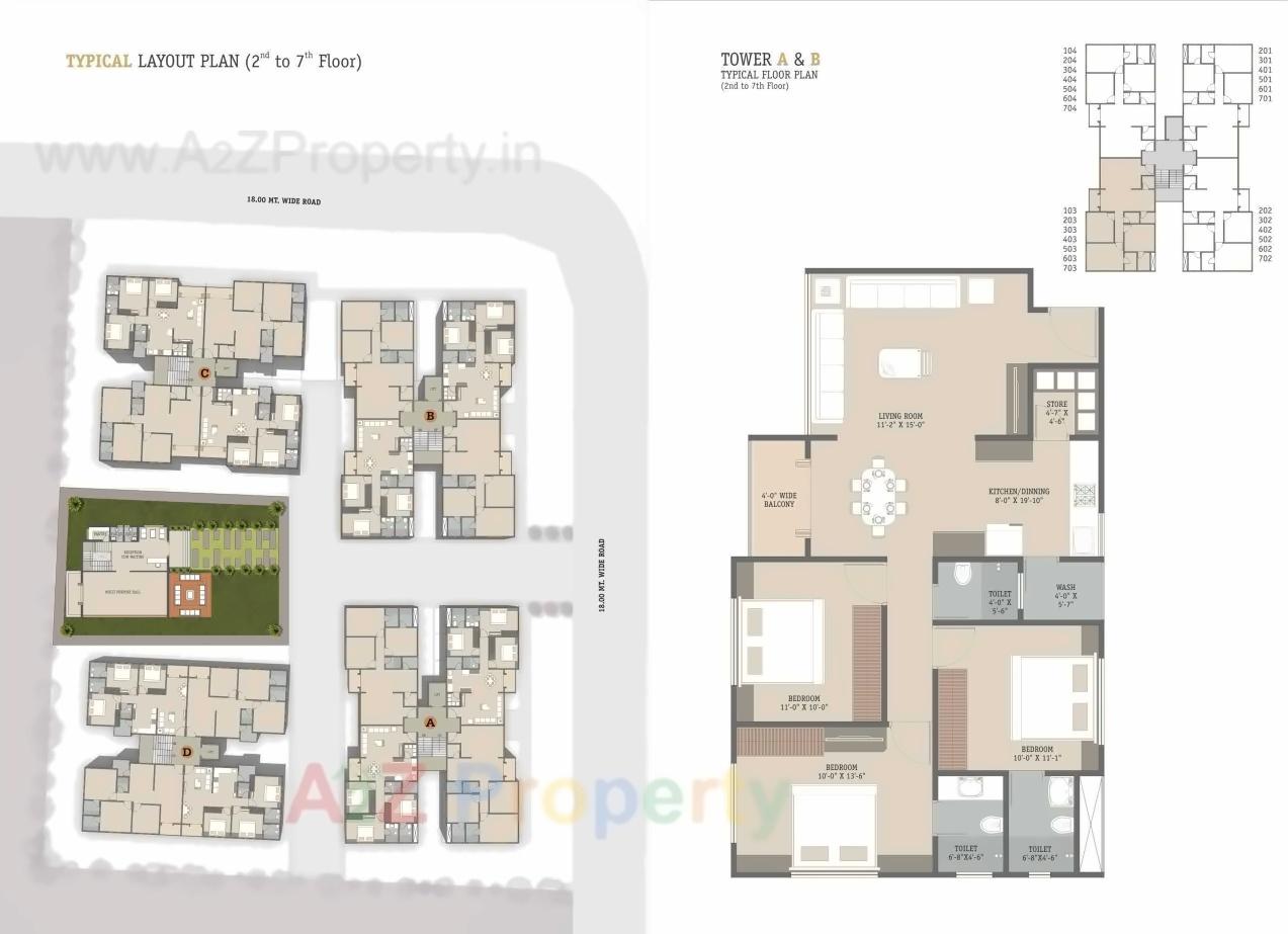 Layout of real estate project Kasper Bliss located at Bhayli, Vadodara, Gujarat